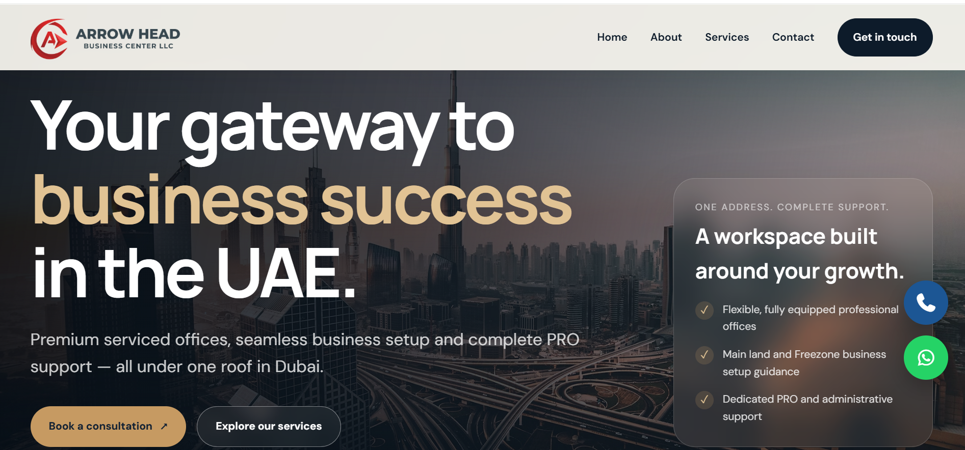 Arrow Head Business Center Website