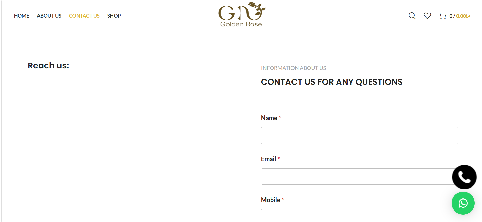 Golden Rose Contact